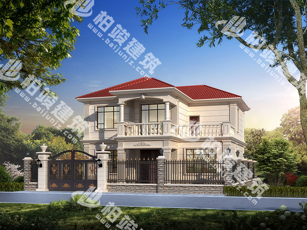 二層農村自建房設計圖，帶私家庭院，童話般的鄉村墅居