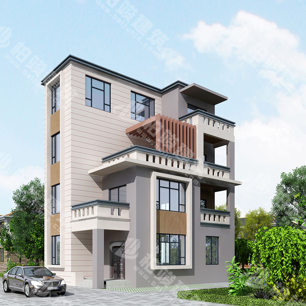 農村四層新中式別墅設計圖，中式極簡，別具一格，布局多功能，居住舒適
