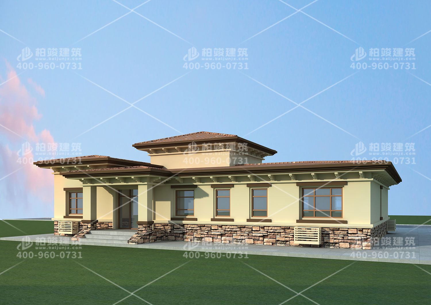農村三層自建別墅設計圖紙，小康的生活水平。