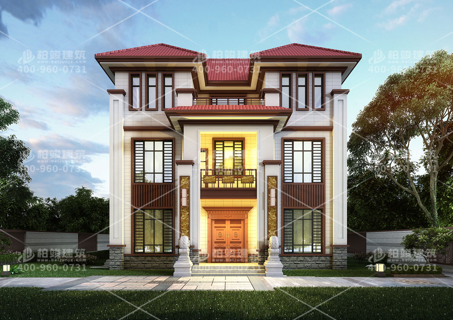 農村房屋設計效果圖大全，樸實自建房。