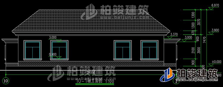 農(nóng)村蓋房設(shè)計大全一層房子的設(shè)計圖紙，帶漂亮的小院子BZ116-簡歐風(fēng)格